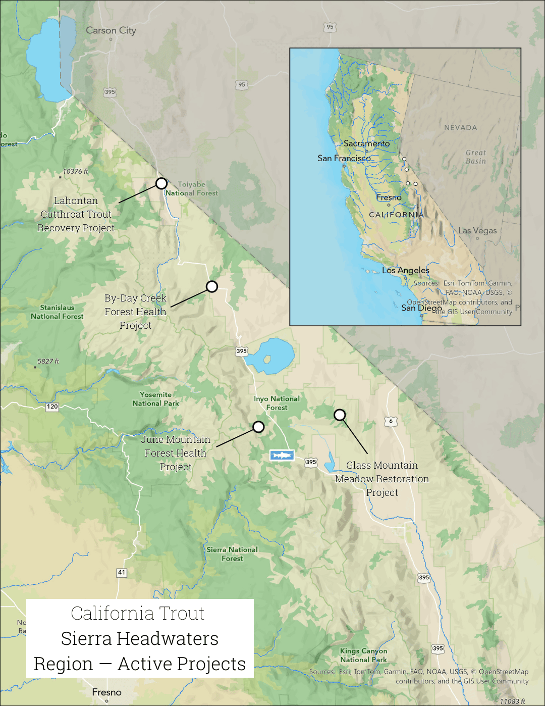 Sierra Headwaters Map Dec 2024