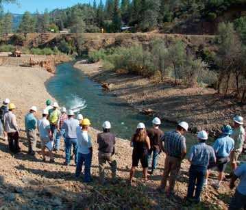 Trinity River managers and stakeholders tour the Lower Junction City restoration site