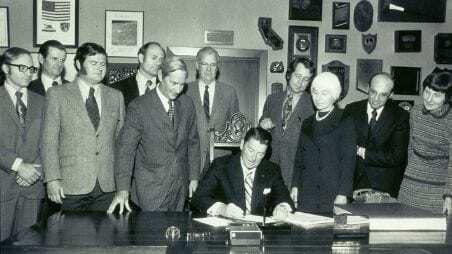 Gov Reagan signs the California Wild & Scenic Rivers Act