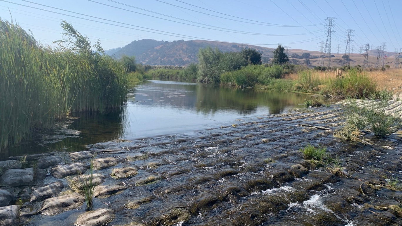 PG&E gas pipeline creates a fish passage barrier.