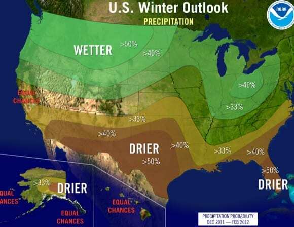NOAA Winter Precipitation Forecast