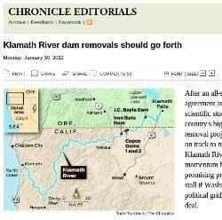 Klamath River Dam Removal in the SF Chronicle