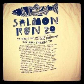 Patagonia Salmon Run T-shirts with a Coalition shout out. 