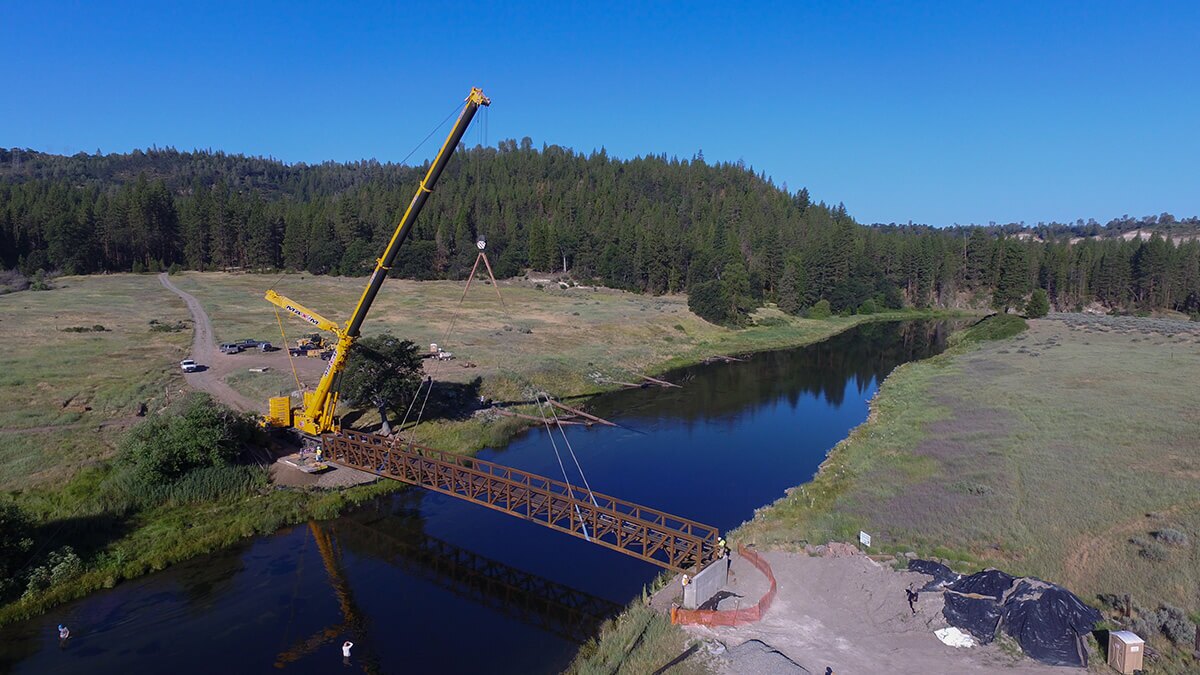 Hat Creek bridge construction